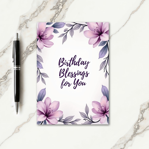 Watercolor Blossom Wishes Card
