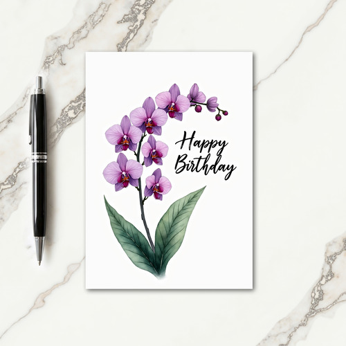 Watercolor Blossoms Birthday Card