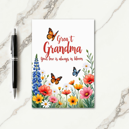 Watercolor Blossoms Day Card
