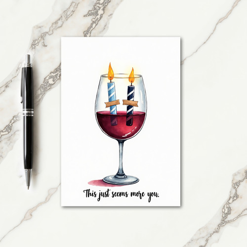 Watercolor Candle Birthday Card