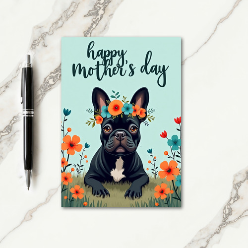 Watercolor Canine Blooms Card
