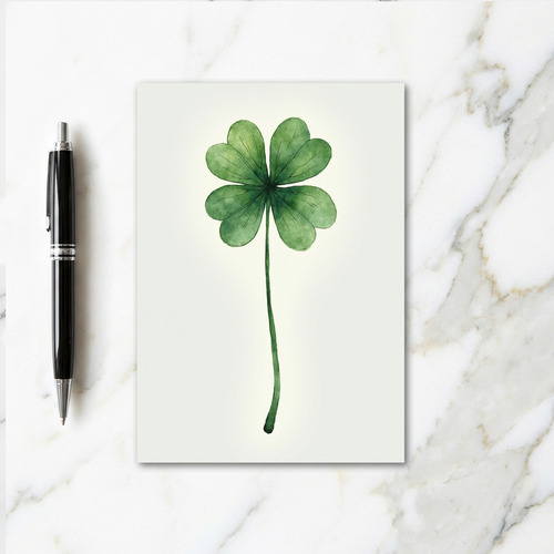 Watercolor Clover Card