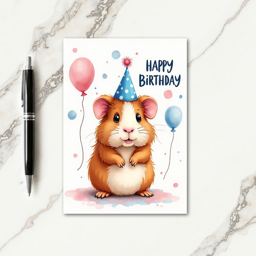 Watercolor Critter Birthday Card