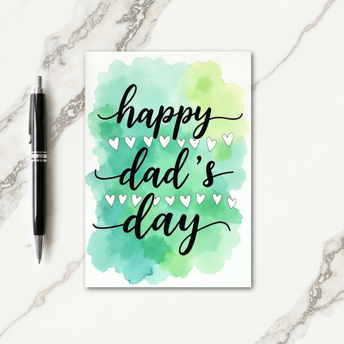 Watercolor Dads Day Card