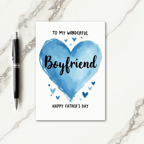 Watercolor Dads Love Card