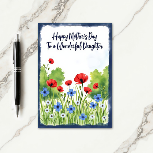 Watercolor Daughters Day Card
