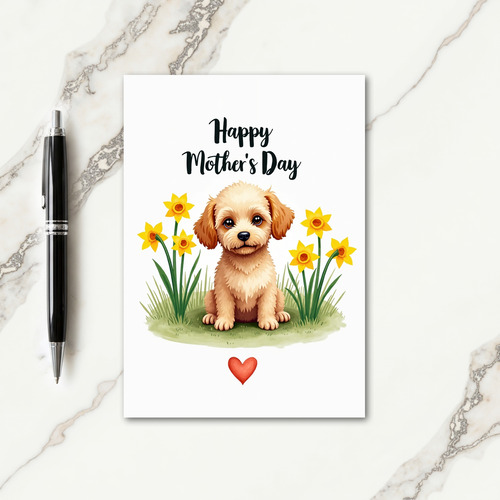 Watercolor Dog Scene Card
