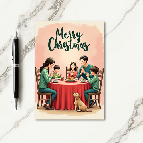 Watercolor Family Christmas Card thumbnail