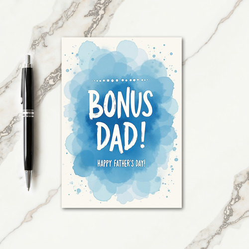 Watercolor Fathers Day Card