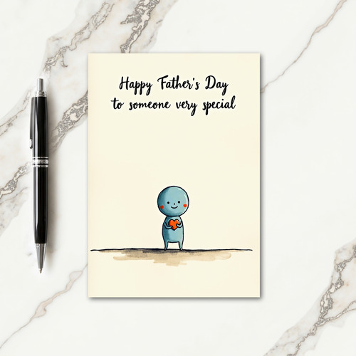 Watercolor Fathers Love Card