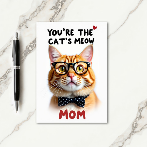 Watercolor Feline Mom Card