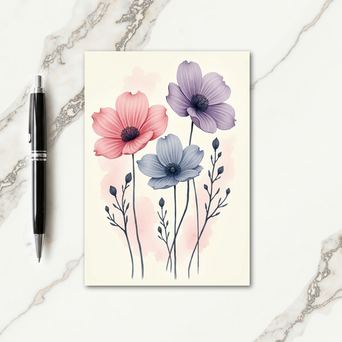 Watercolor Floral Beauty Card