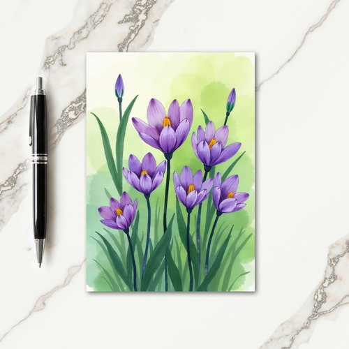 Watercolor Floral Blooms Card