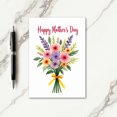 Watercolor Floral Bouquet Card