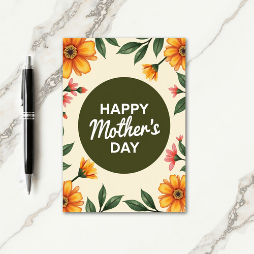 Watercolor Floral Family Card