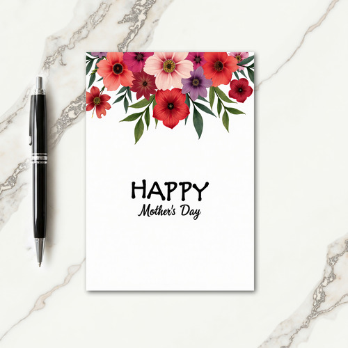 Watercolor Floral Happy Card