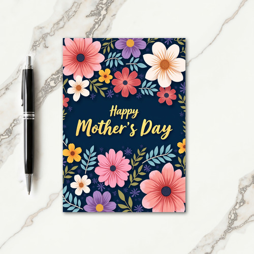 Watercolor Floral Happy Mothers Day Card