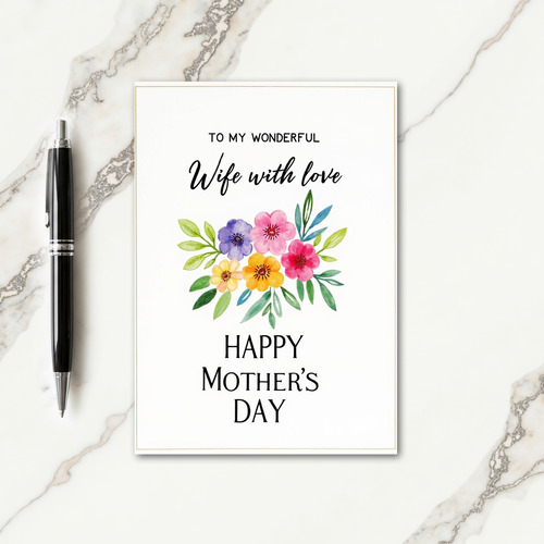 Watercolor Floral Hello Card