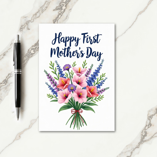 Watercolor Floral Message Card
