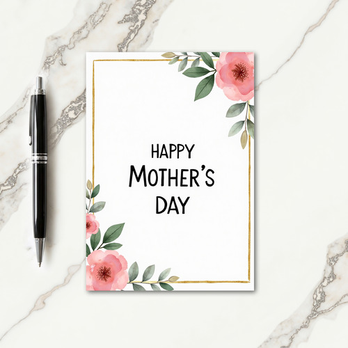 Watercolor Floral Mother Card
