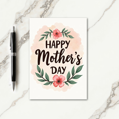 Watercolor Floral Mothers Card
