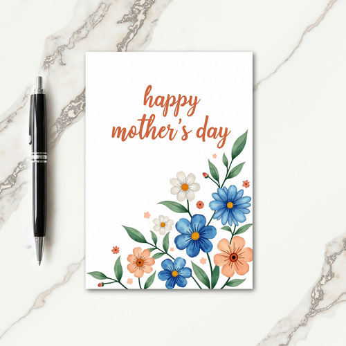 Watercolor Floral Note Card