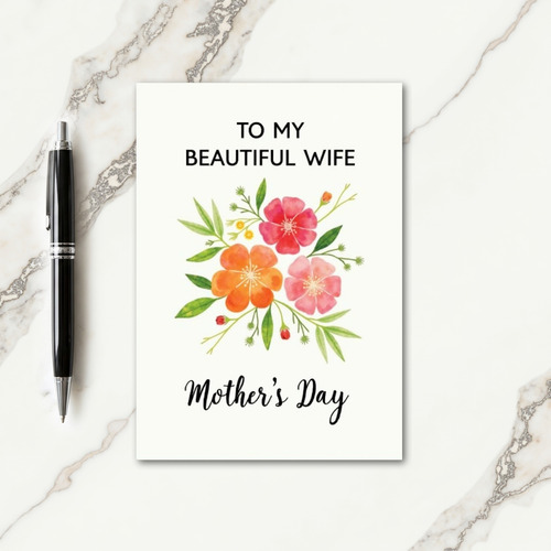 Watercolor Floral Thank You Card
