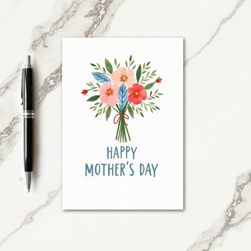 Watercolor Florals Mothers Day Card