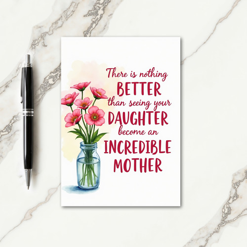 Watercolor Flower Celebration Card