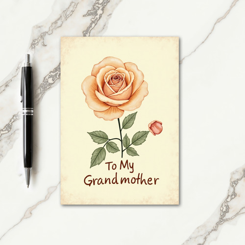 Watercolor Flower Grannys Card