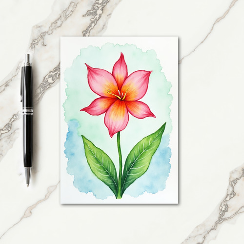 Watercolor Flower Mothers Day Card