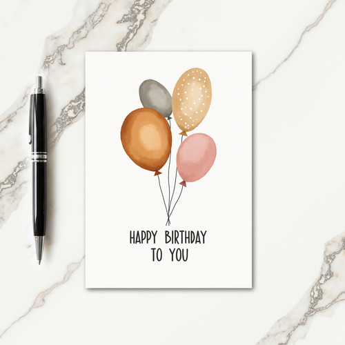 Watercolor Forms Birthday Card