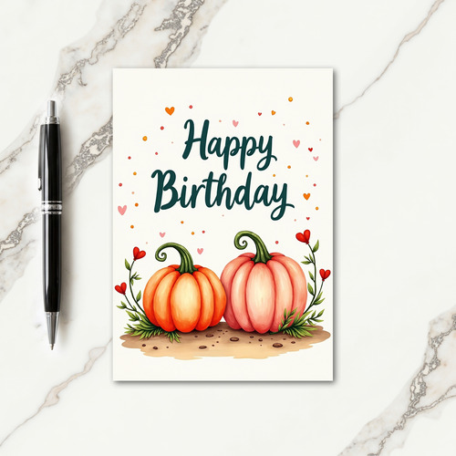 Watercolor Fruit Birthday Card