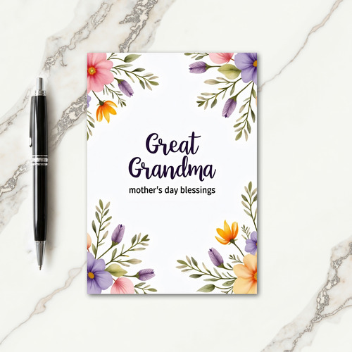 Watercolor Grandma Day Card