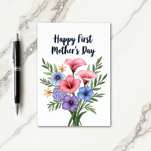 Watercolor Happy First Mothers Day Card