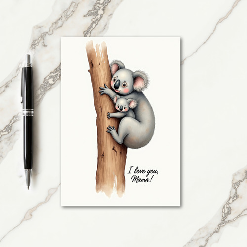 Watercolor Mama Love Card