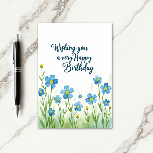 Watercolor Meadow Birthday Card