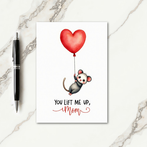 Watercolor Mom Balloon Critter Card
