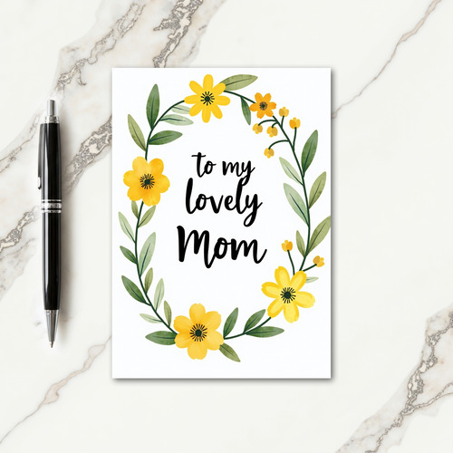 Watercolor Mom Floral Card
