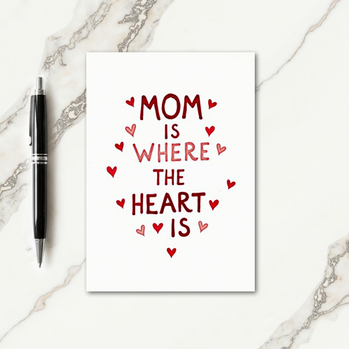 Watercolor Mom Heart Card