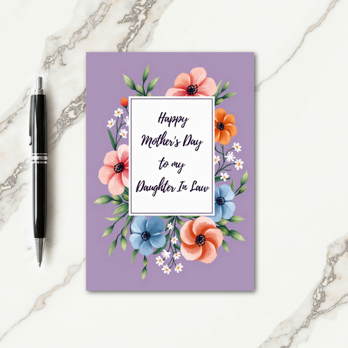 Watercolor Mom Message Card