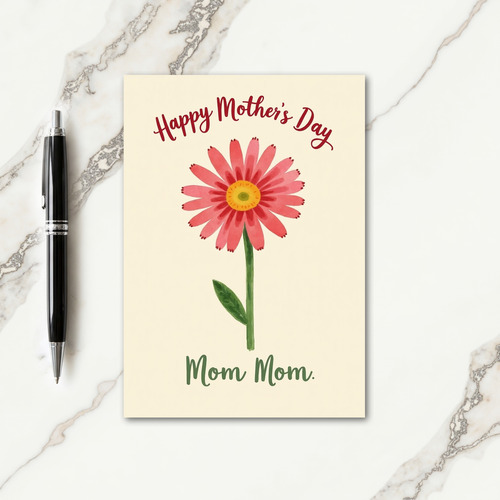 Watercolor Mom Mothers Day Card