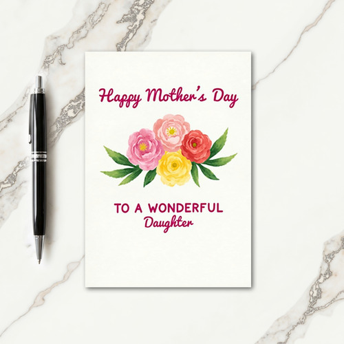Watercolor Mom To Daughter Card