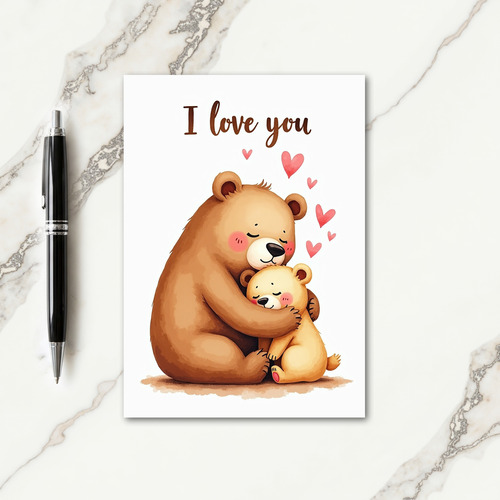 Watercolor Momma Bear Card