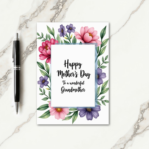 Watercolor Moms Blossom Day Card