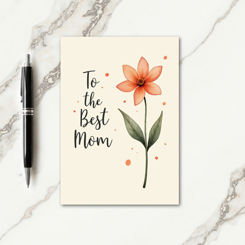 Watercolor Moms Day Art Card