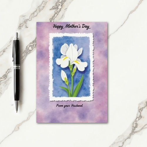 Watercolor Moms Day Flower Card