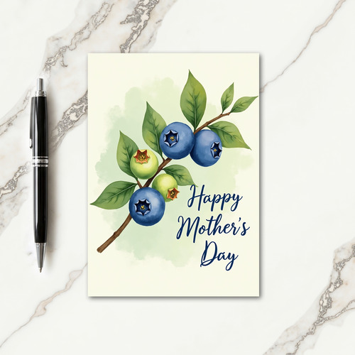 Watercolor Moms Day Fruit Card