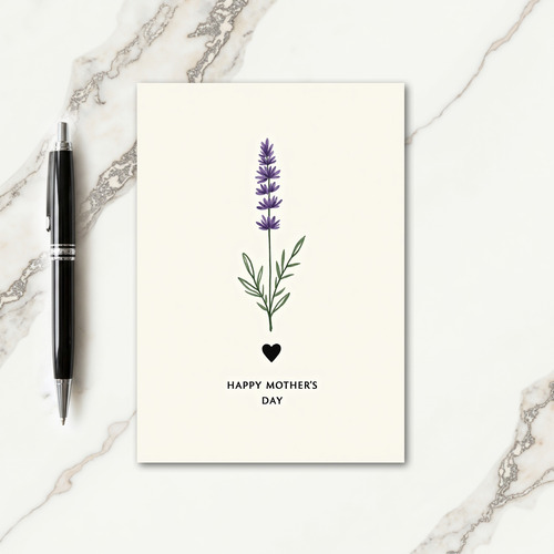 Watercolor Moms Day Love Card