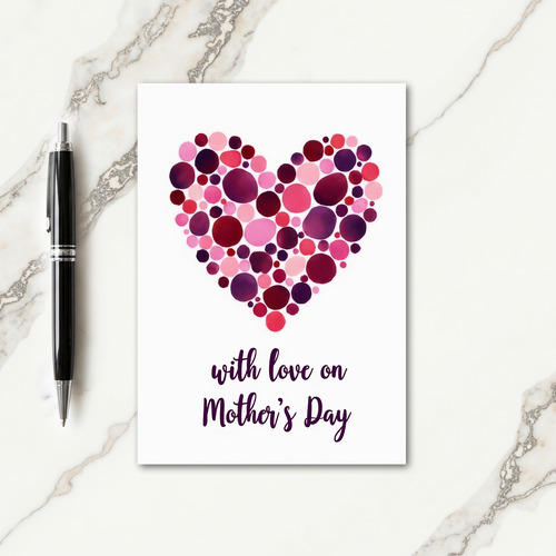 Watercolor Mosaic Heart Card